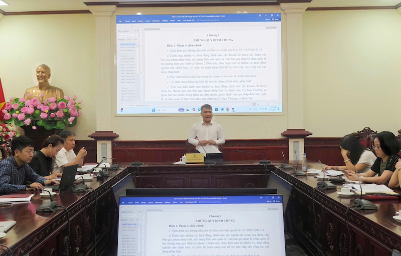 Hoàn thiện dự thảo Nghị định hướng dẫn cơ chế, chính sách đặc biệt trong xây dựng và thi hành pháp luật